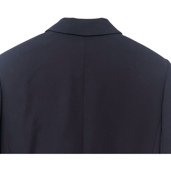 Talbots Petites Sz 12P Classic Cut 3 Button Blazer Notch Collar Navy Career Wear - Picture 9 of 11